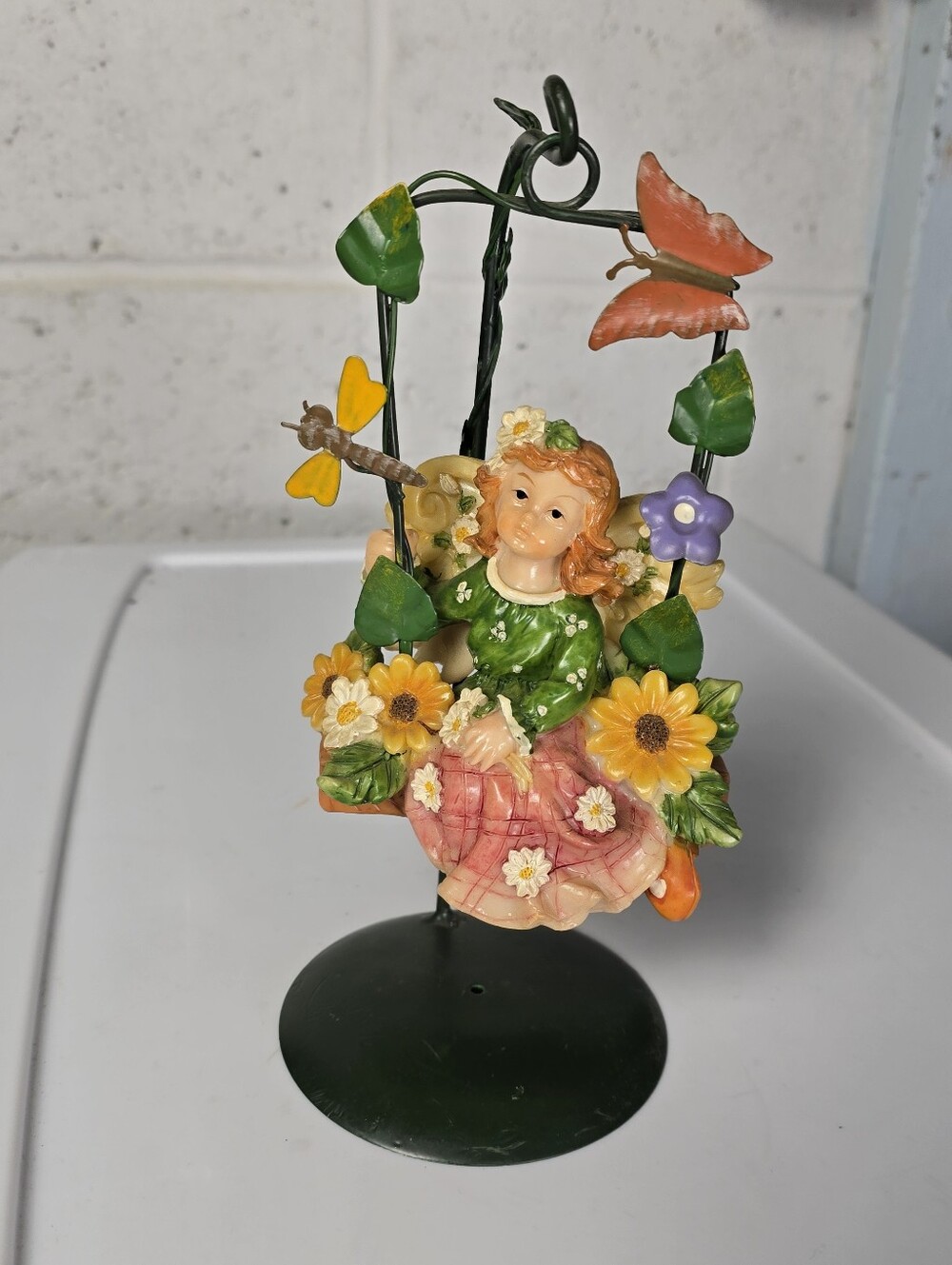 Swinging Resin Whimsic Flower Forest Fairy Butterfly Unique Home Decor